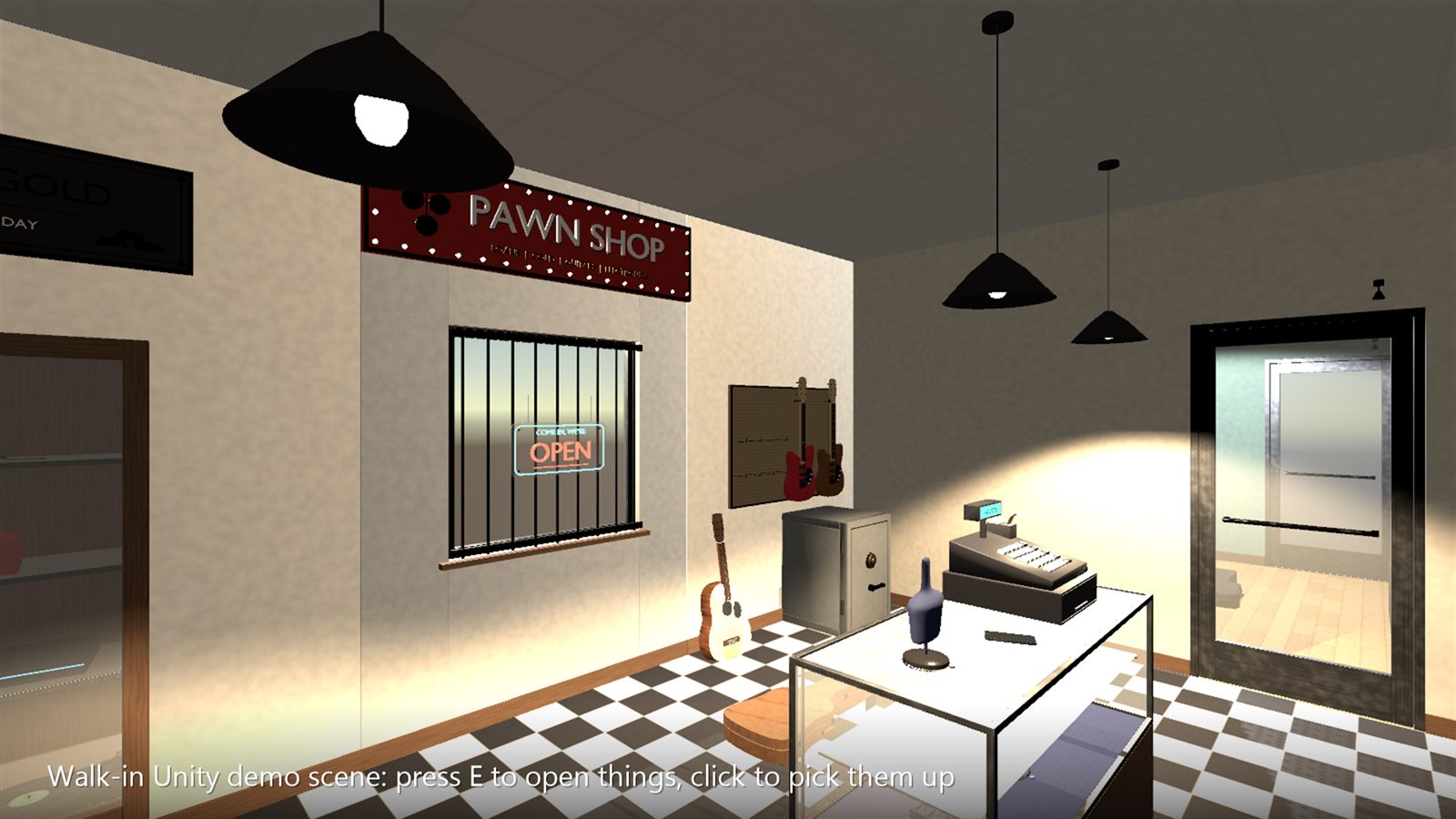 The demo scene in Unity